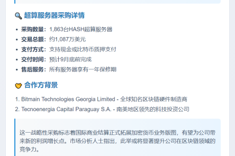 国际商业结算购超算服务器拓展加密业务