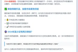 美联储降息或推高比特币价格