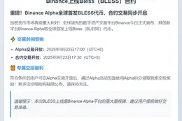 Binance上线Bless（BLESS）合约