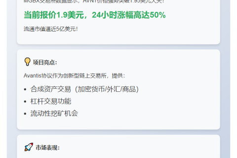 AVNT突破1.95美元，日涨50%