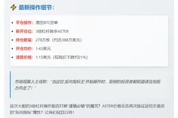 鲸鱼3倍做多279万枚ASTER