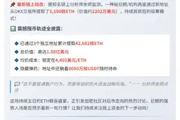 巨鲸45分钟前从OKX提5100枚ETH