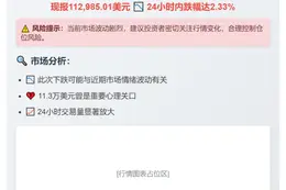 BTC跌破11.3万美元