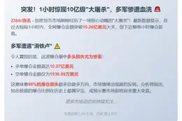 1小时爆仓10亿，多单重创