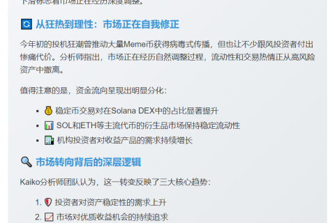 Solana meme币交易量骤降，资金转向稳定资产