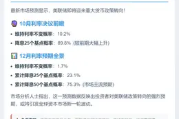 10月美联储降息概率近90%