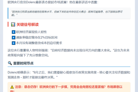 欧央行官员：下一步或加息降息