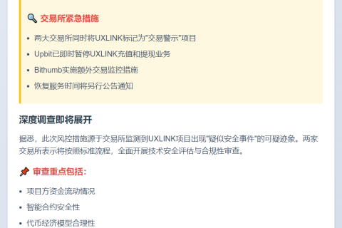 两大交易所警示UXLINK风险