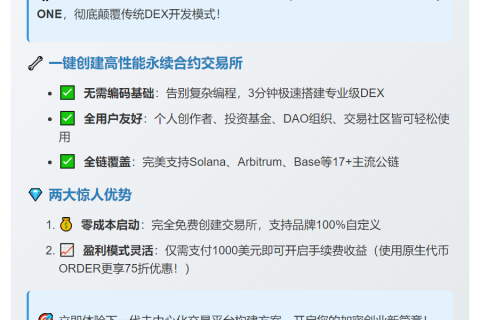 Orderly推出无代码DEX工具
