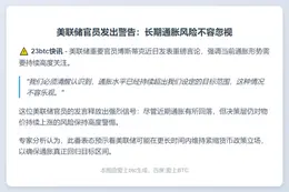 美联储警告：警惕长期高通胀
