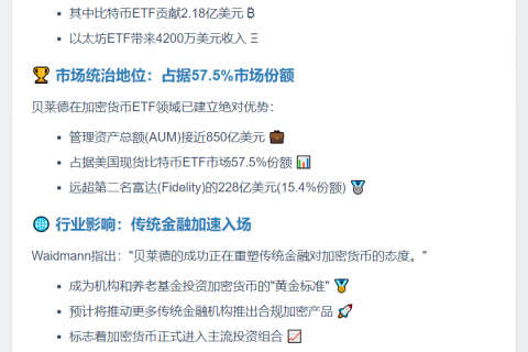 贝莱德比特币以太坊ETF年入2.6亿
