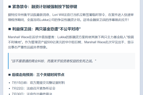 Marshall Wace 起诉阻挠 Lukka 融资