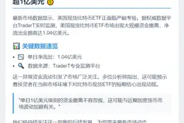 美比特币ETF单日净流出1.04亿美元