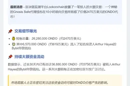 Gnosis Safe 存入 2628万枚 ONDO