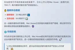 日本Mac House增持比特币至64.6枚