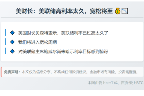 美财长：美联储高利率太久，宽松将至