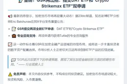GSR申请DAT和Crypto Strikemax ETF