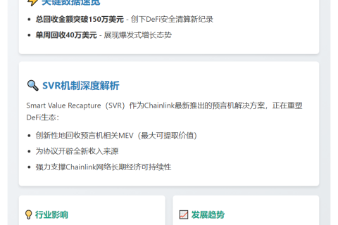 Chainlink回收150万美元MEV