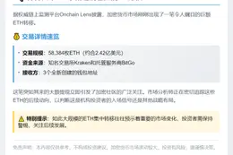 3新地址提币5.83万ETH