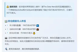 鲸鱼再提156万枚ASTER，总持826万枚