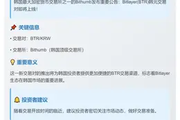 Bithumb上线BTR韩元交易对