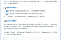 Naver与Dunamu拟全面换股