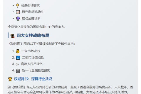 香港发布全球固定收益及货币中心路线图