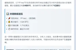 新钱包三天内提取1524枚BTC