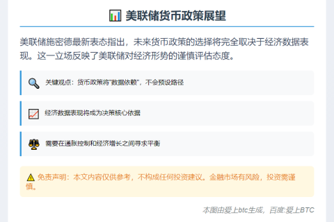 美联储施密德：未来货币政策选择将取决于数据