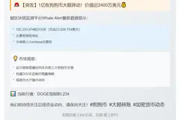 超亿狗狗币流入Coinbase