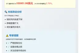 比特币跌破10.9万美元