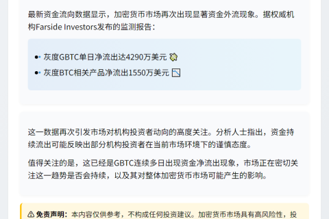 灰度GBTC净流出5840万美元