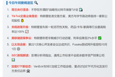 23btc午报 | 9月26日午间要闻