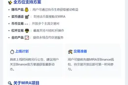Binance将在赚币、买币、币币兑换、杠杆及合约产品上线Mira（MIRA）