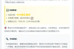 现货黄金创3550美元历史新高