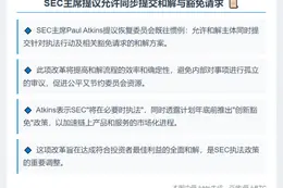 SEC主席提议允许同步提交和解与豁免请求