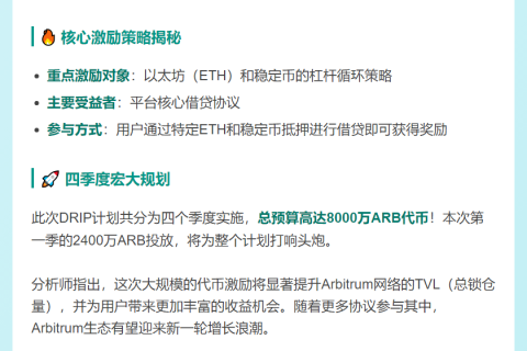 ArbitrumDAO批准2400万ARB激励DeFi发展