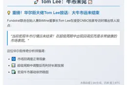 Tom Lee：牛市未完