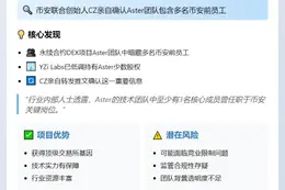 CZ证实Aster含前币安员工，YZi Labs持股