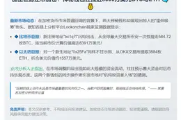 两地址从CEX提取584枚BTC和3884枚ETH