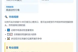 比特币突破10.95万美元