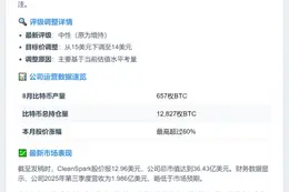 摩根大通下调CleanSpark评级至中性