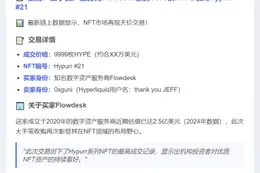 天价HYPE成交：Flowdesk购得Hypurr #21