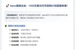 Apex下周启动1200万美元回购