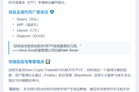 SEC10月裁决16只加密货币ETF