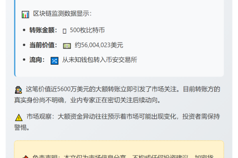 500比特币转至币安