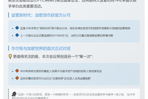 美SEC与CFTC将召开14年来首次联合圆桌会议