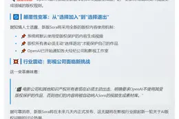OpenAI Sora新规：版权内容需主动退出