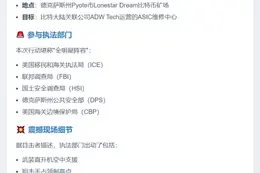 美移民局突查德州比特币矿场 逮捕多名中国员工