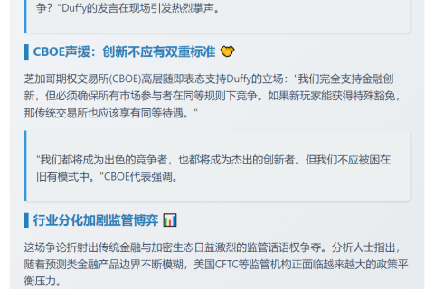 CME CEO反对豁免Kalshi等平台